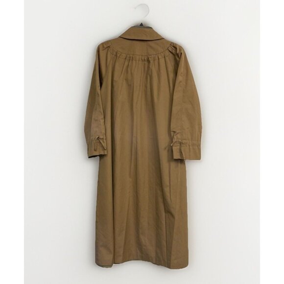Forecaster International of Boston Vtg Khaki Tan Trench Overcoat Jacket Sz 7/8 - Picture 2 of 6